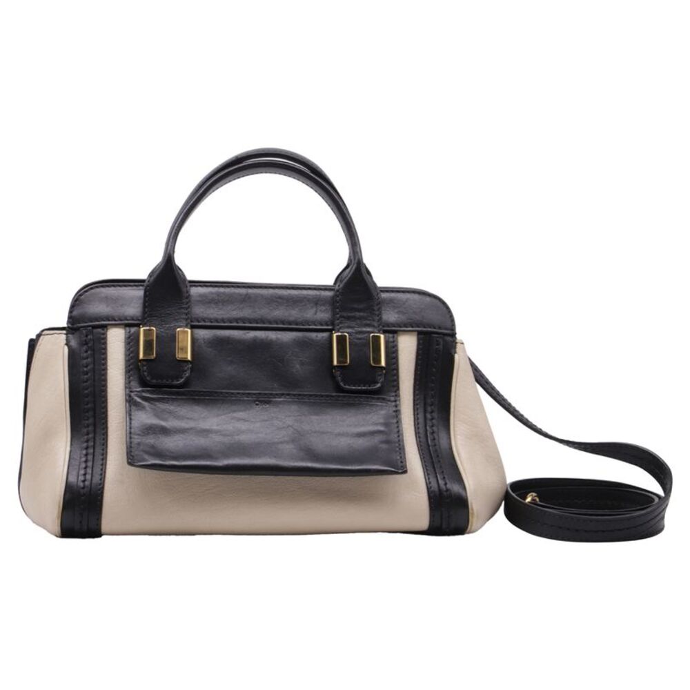 Chloé Colorblock Small Alice Satchel Bag in Black Leather
